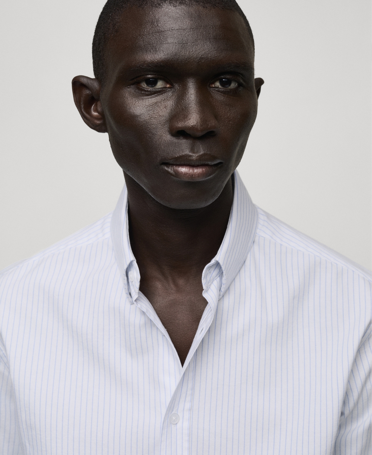 Mango Regular Fit Stripe Cotton Button-up Shirt In White
