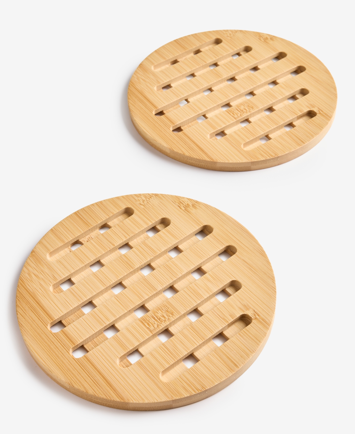 Arch Studio Set Of 2 Round Bamboo Trivets In No Color