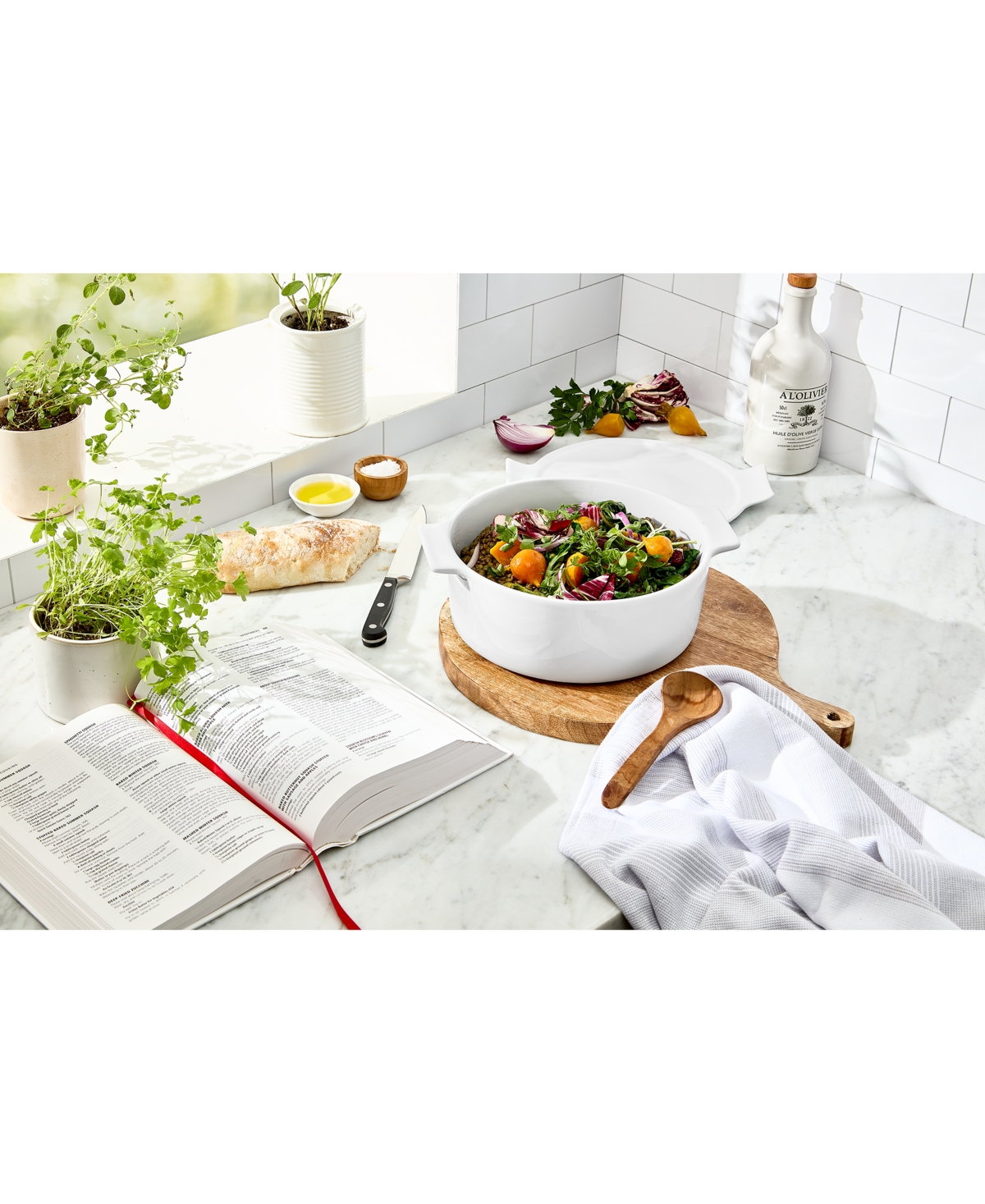 The Cellar James Covered Vegetable Bowl, Exclusively At Macy's In White
