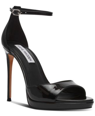 Steve Madden ティーズ アンクル ブーティ Steve Madden Women's Wiley Two-Piece Stiletto Dress Sandals