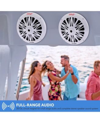 6.5" Marine Component Speakers, 2-Way, 200 Watt, Water-Resistant, White