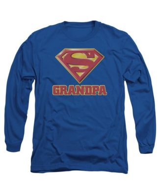 Mens Super Grandpa Long Sleeve Adult Tee / T-Shirt