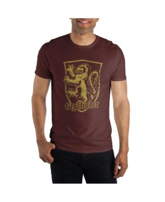 Men's Gryffindor Logo Burgundy Tee T-Shirt Shirt-Large