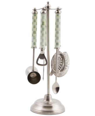 MacKenzie-Childs Sterling Check 3260 Bar Tool, Set of 5 - Macy's