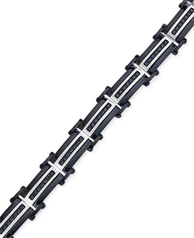 Men's Black Diamond Bracelet (1 ct. t.w.) in Black IP Stainless Steel