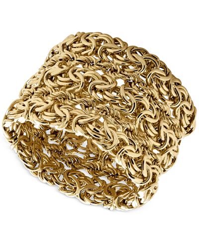 Byzantine Woven Rope Ring in 14k Gold - Rings - Jewelry ...
