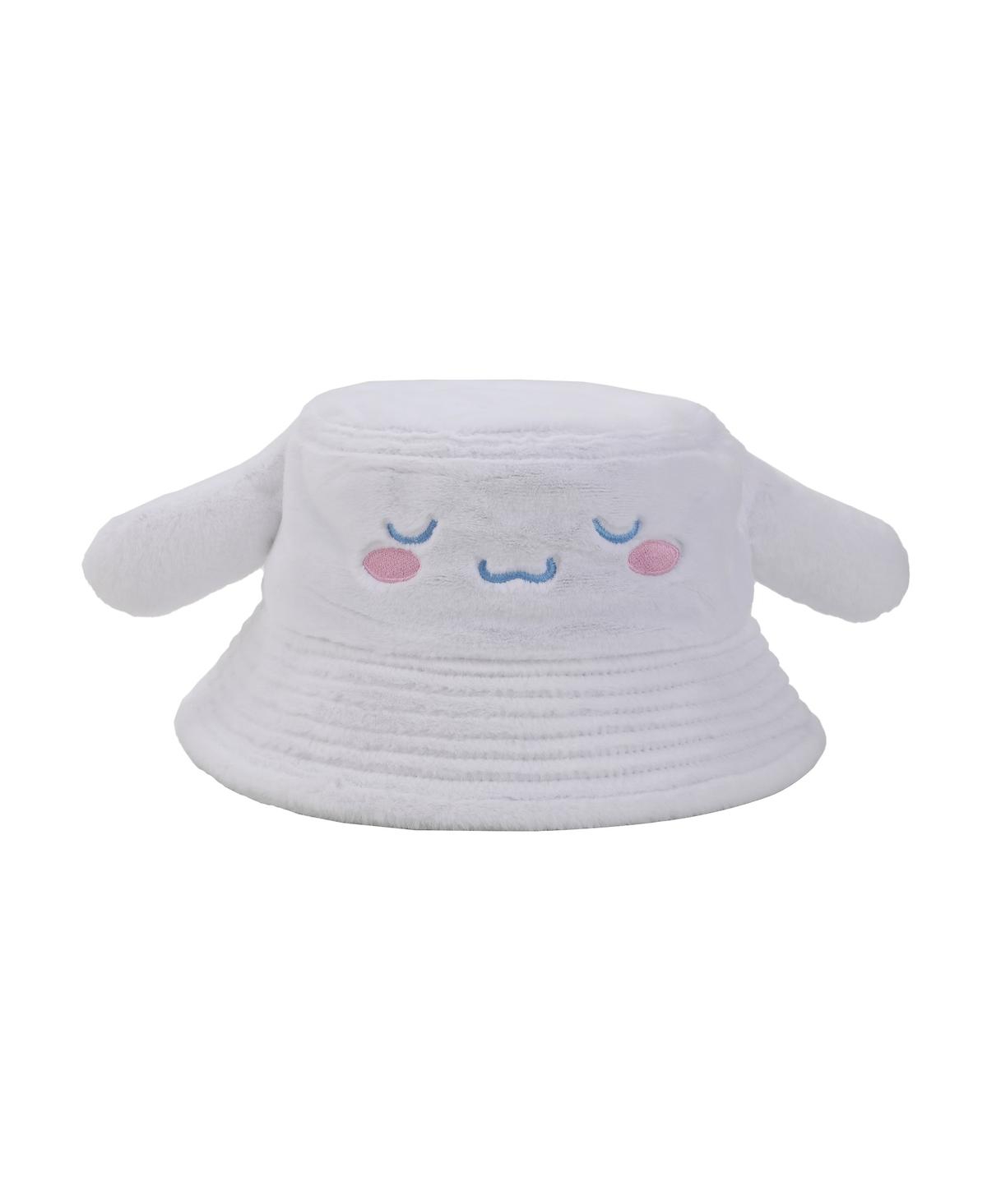 Big Face Women's White Bucket Hat - Cin big face
