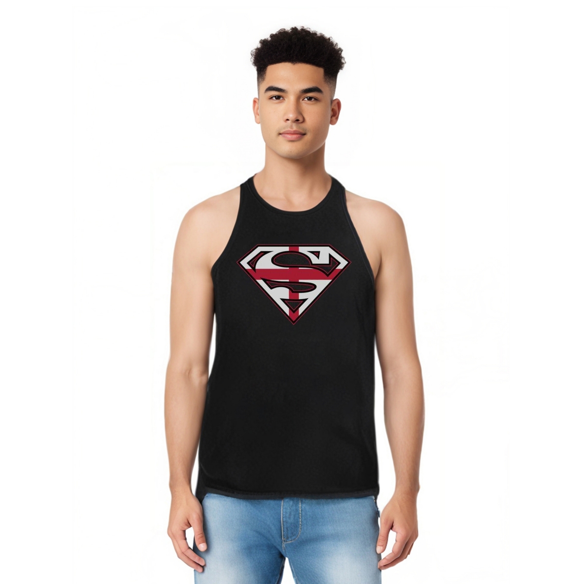 Mens English Shield Adult Tank Top - Black