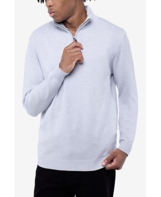 Men's Quarter Zip Mock Neck Sweater