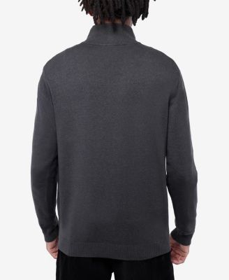 Men's Quarter Zip Mock Neck Sweater