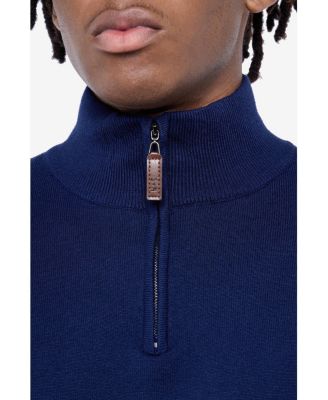 Men's Quarter Zip Mock Neck Sweater