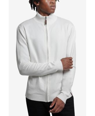 Men's Full Zip Mock Neck Sweater