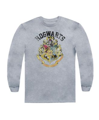 Mens Hogwarts Crest Long Sleeve Adult Tee / T-Shirt