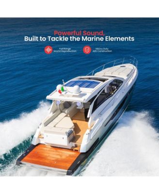 8'' Marine Bluetooth Wakeboard Speaker System with LED Lights, 300W