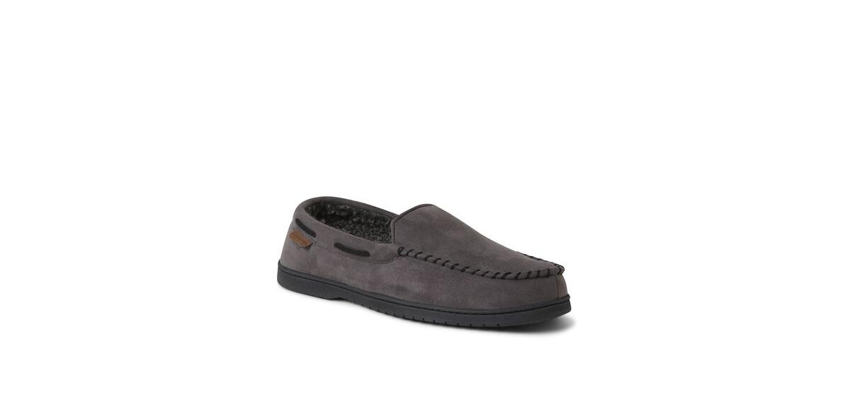 Men's Keaton Microsuede Moccasin House Shoe Slipper - Pavement