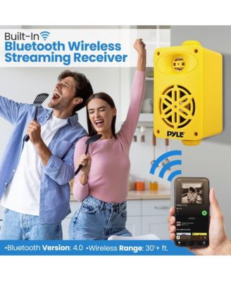 3.5” 2-Way Bluetooth Wireless Speaker System - Waterproof, 200W Max Power, 1/2” Tweeter, Compact Design