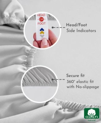 Deep Pocket King Fitted Sheet Only - Soft 100% Cotton Sateen