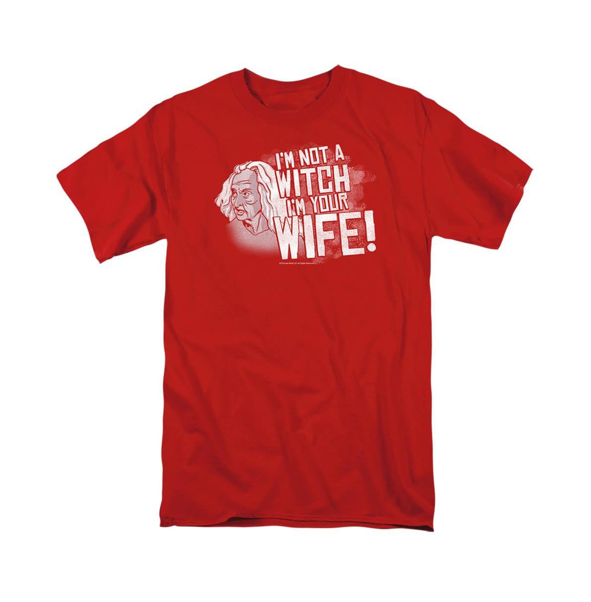 Mens Not A Witch Short Sleeve Adult Tee / T-Shirt - Red