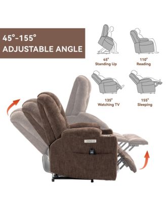 Large Power Lift Chair Recliner with Massage and Heat for Elderly