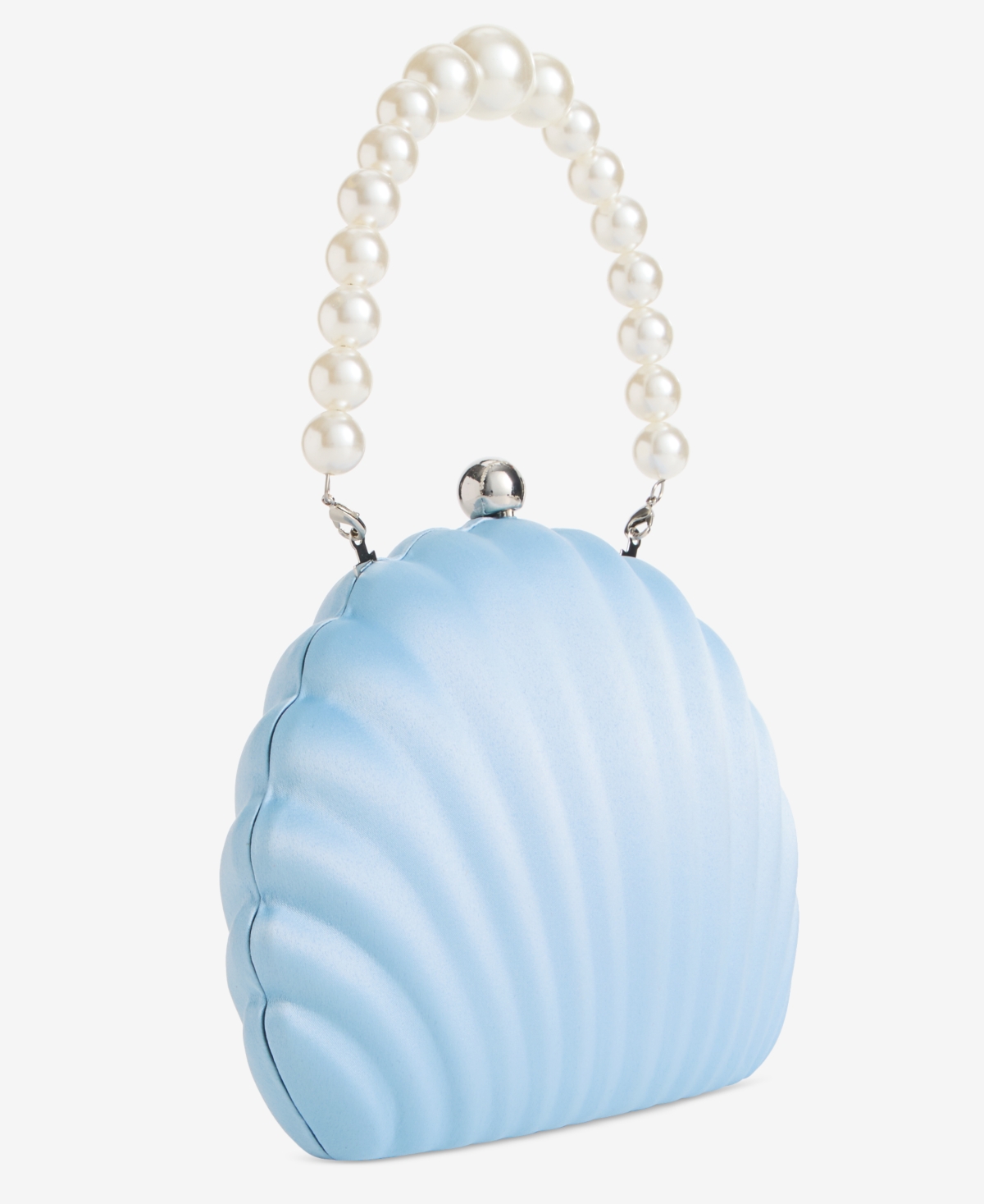 Inc International Concepts Seashell Minaudiere Satin Crossbody, Exclusively At Macy's In Bliss Blue