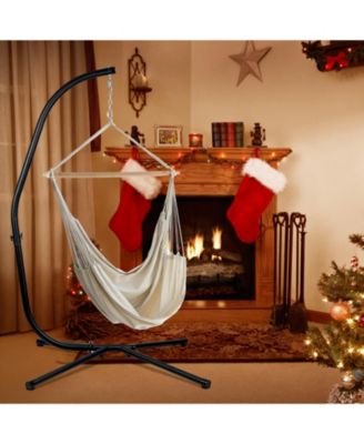 Hammock Steel C Stand -Stand for Hanging Hammock Chairs - 300 Pound Capacity, Black