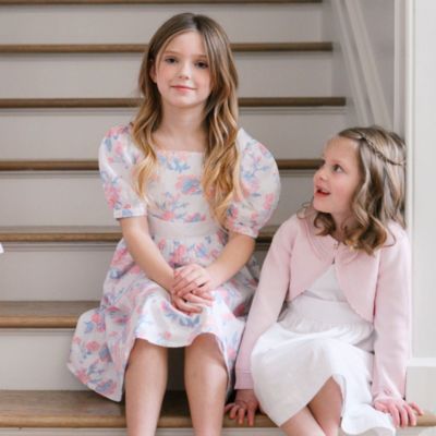 Girls Organic Cropped Special Detail Sweater Cardigan