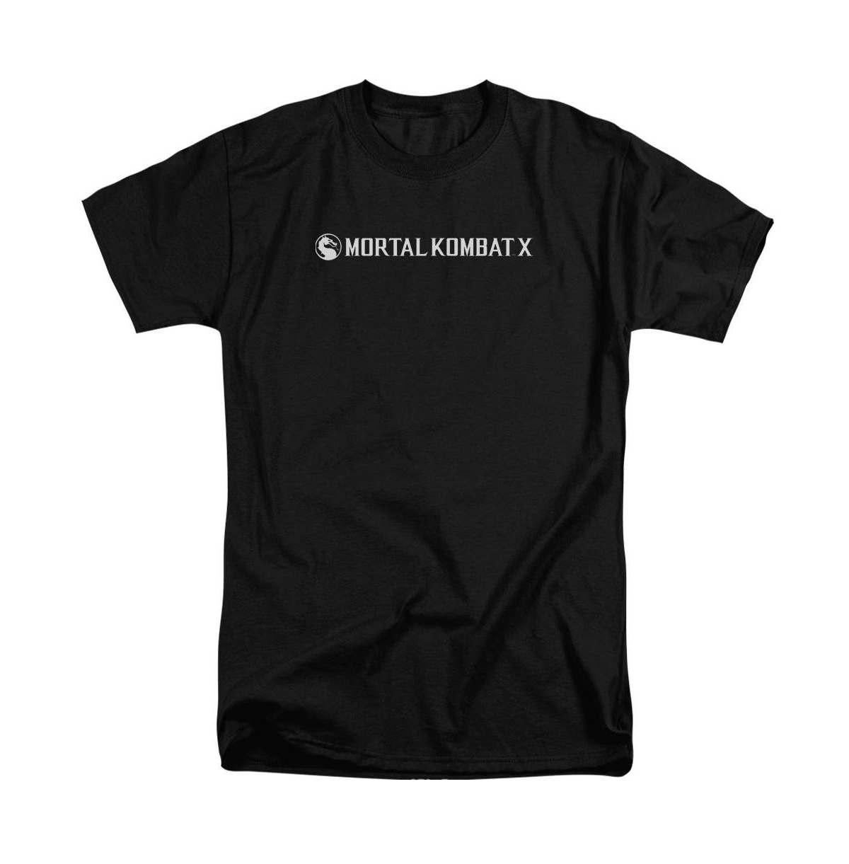 Mens Horizontal Logo Short Sleeve Adult Tall Tee / T-Shirt - Black