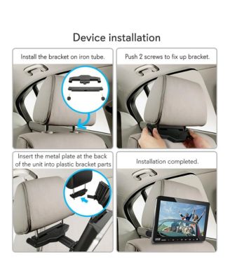 Dual 10.5'' Car Headrest CD/DVD System, HDMI, Wireless Headphones