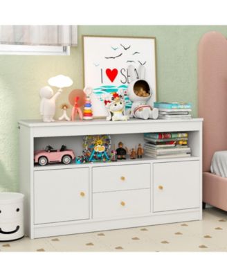 Kids Toy Storage Organizer with Open Shelf and 2 Drawers for Playroom