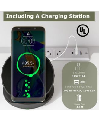 TV Stand Entertainment Center with Charging Station for TVs up to 50 Inch