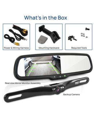 Car Camera & Rearview Mirror Display Kit, 4.3'' LCD, Waterproof Backup Camera