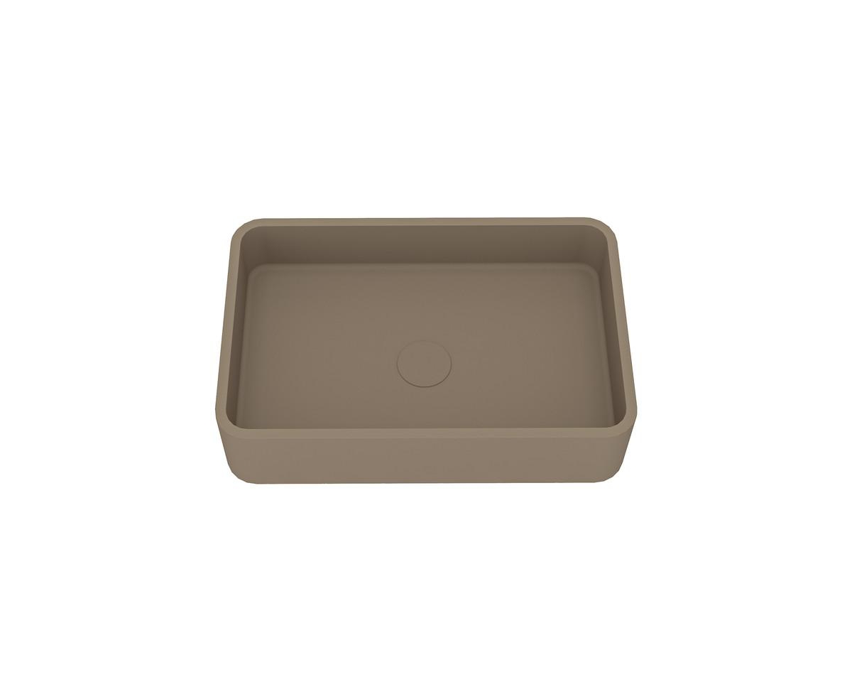 Rectangular Vessel Bathroom Sink - Taupe clay