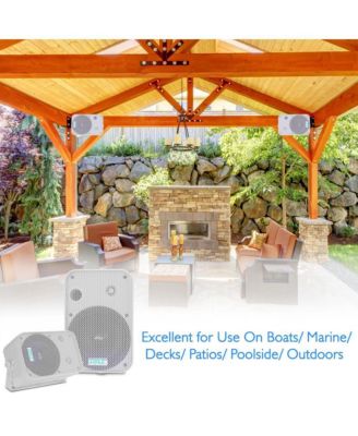 6.5" Indoor/Outdoor Waterproof Speakers - 500W Max Power, Bass Reflex Vent, Heavy Duty ABS Construction