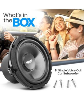 8" Single Voice Coil Car Subwoofer, 200 Watts, 4-Ohm