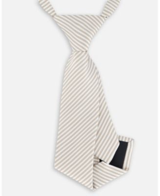 Boy Neck Tie Light Taupe Striped - Toddler|Child
