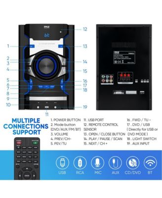 5.25” 2-Way Bluetooth Wireless Speaker System - Waterproof, 500W Max Power, 1/2” Tweeter, Compact Design