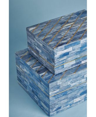 Monaco Gray Decorative Boxes, Set of 2