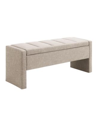 Modern Upholstered Bed End Bench with Storage
