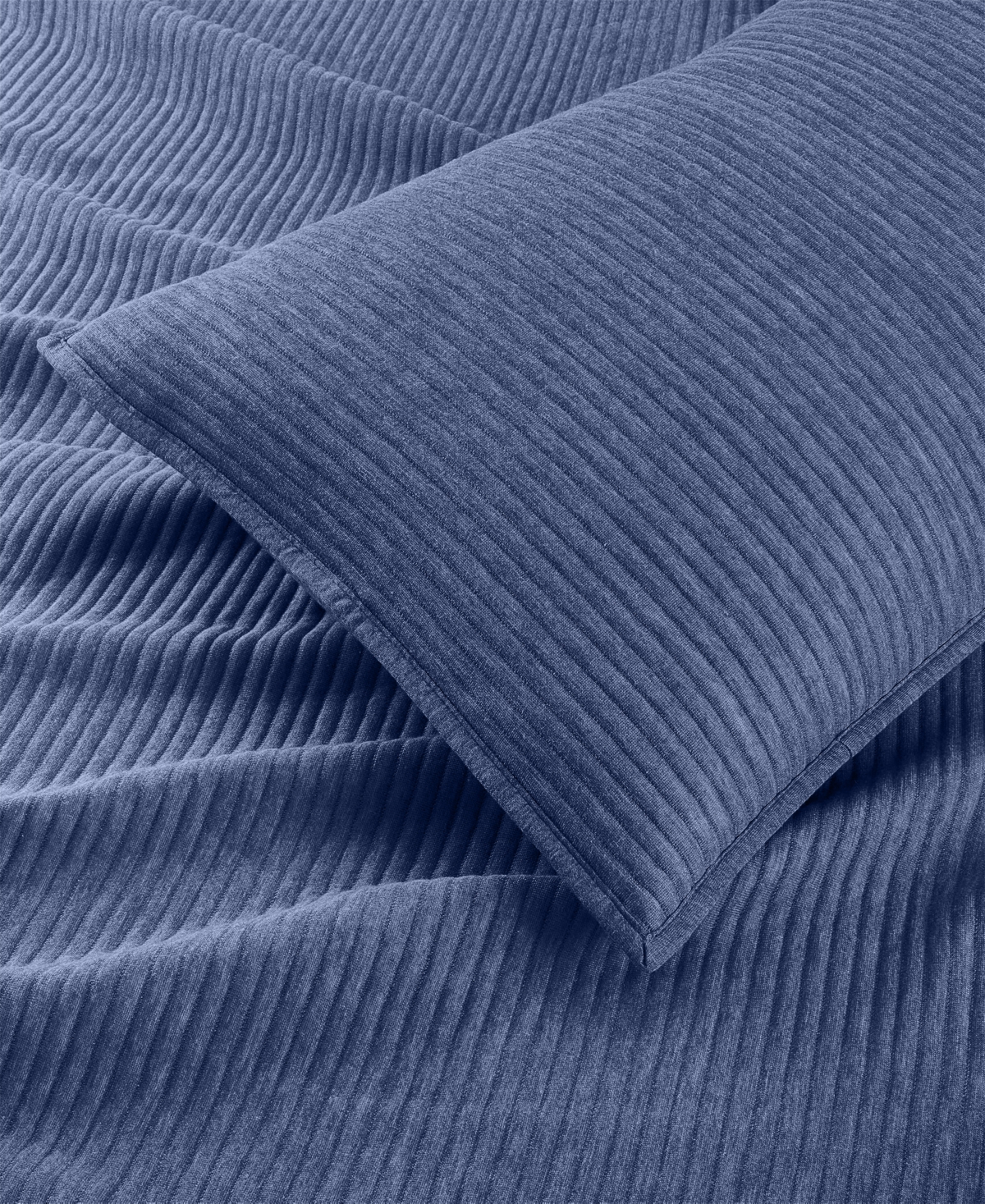 Arch Studio Heather Jersey 3-pc. Quilt Set, King, Exclusively At Macy's In Denim Blue