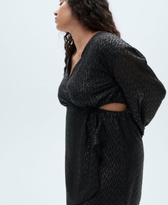 Women's Side Slits Detail Wrap Dress