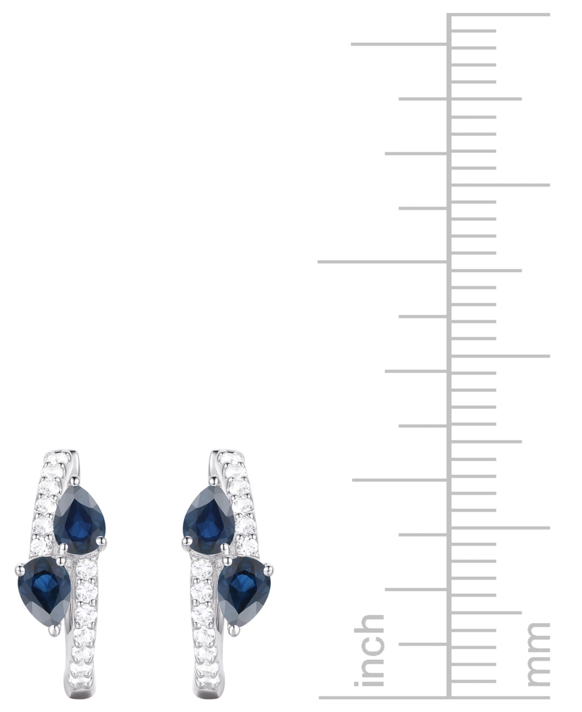 Macy's Sapphire, Ruby Or Emerald (3/4 Ct. T.w.) & Diamond (1/5 Ct. T.w.) Bypass Hoop Earrings In 14k Gold O In Emerald