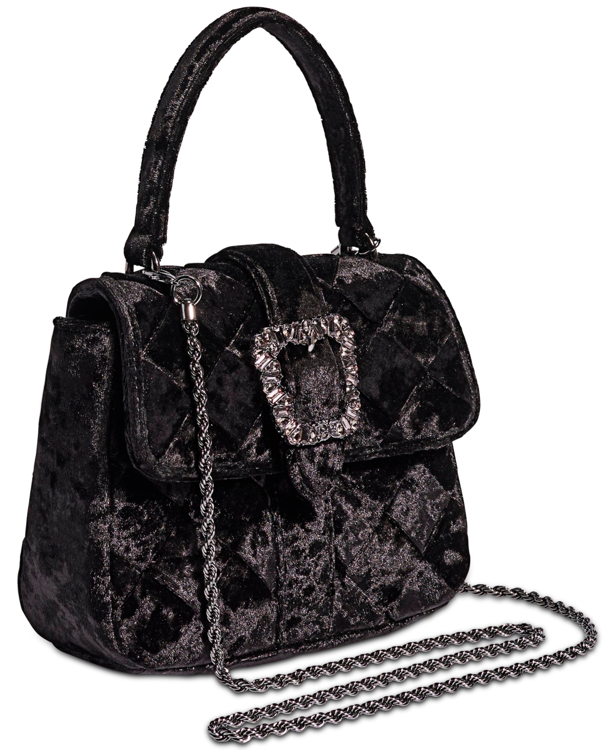 SAM EDELMAN BRIT TOP HANDLE SMALL VELVET CROSSBODY 