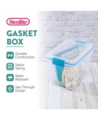 Large 20 Qt Home Storage Container Tote with Latching Lids, (18 Pack)