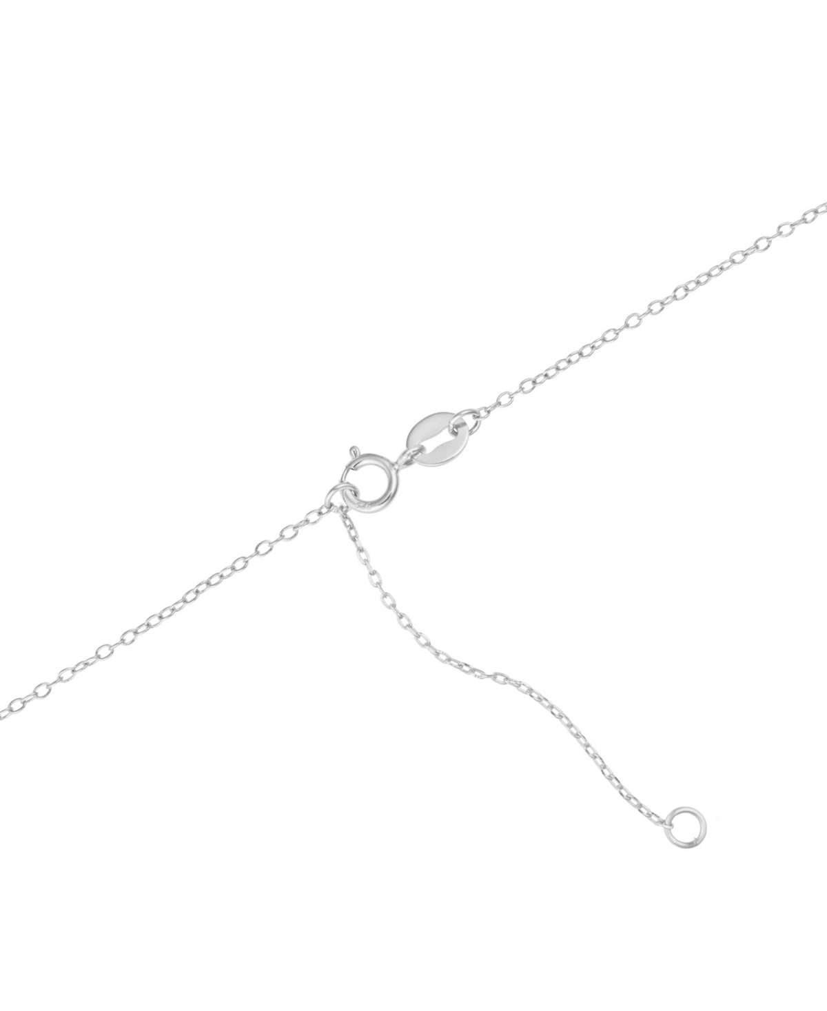 Macy's Cubic Zirconia Pave Bow Pendant Necklace In Sterling Silver, 16" + 3" Extender (also Available In 14 In Silver