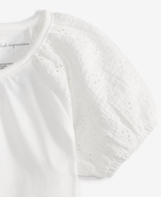 Baby Girls Eyelet-Detail Sunsuit, Exclusively at Macy's