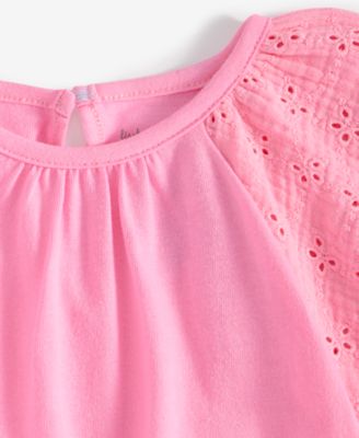 Baby Girls Eyelet-Detail Sunsuit, Exclusively at Macy's