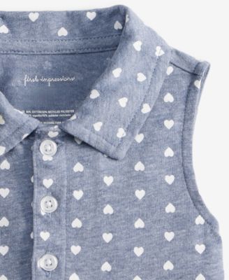 Baby Girls Heart-Print Skirted Sunsuit, Exclusively at Macy's