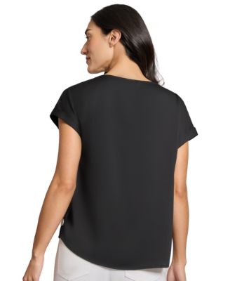 Women's Side-Button Short-Sleeve Top