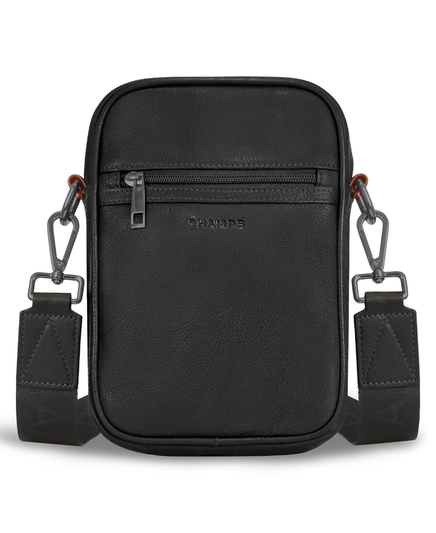 Сумка CHAMPS Onyx Vertical Leather Cross Body, цвет: Чёрный — фото 1
