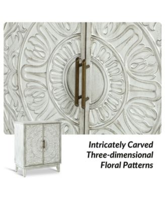 Eusebio Traditional Accent Cabinet with Hidden Drawer and Tapered Legs